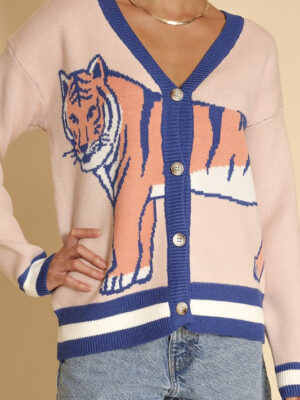 Tiger knit cardigan